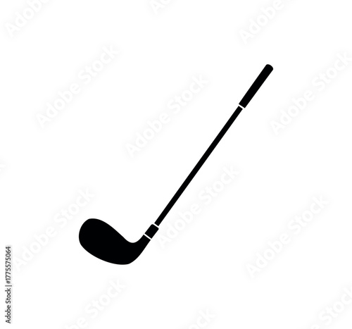 golf club vector on white background. golf club silhouette vector flat illustration design. golf club flat vector icon for sports apps and websites.