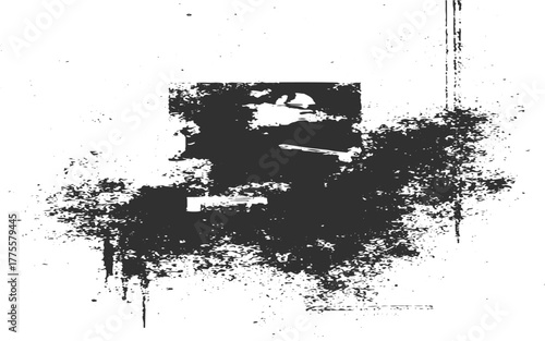 Black charcoal dust, gunpowder isolated on white background and texture, top view.Texture blPattern and texture of cracks, scratches and chip.ack and white abstract grunge style.