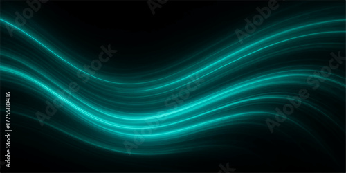 Wavy blue and green fractal texture with glowing lines creating an abstract motion wallpaper design