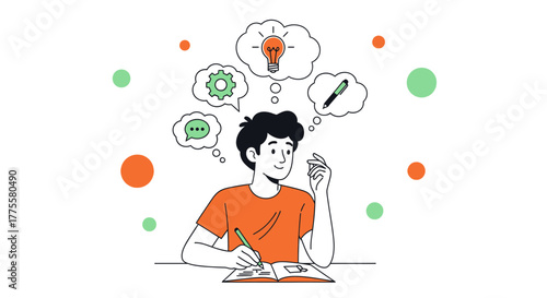 Creative Process Illustration: Conceptualizing, Documenting, And Idea Conceptualization With