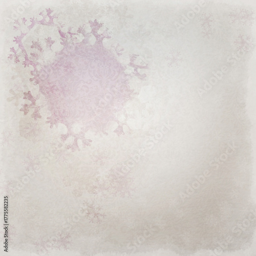 Elegant beige and light pink winter background with soft snowflake patterns, perfect for Christmas cards, festive invitations, and delicate seasonal designs.