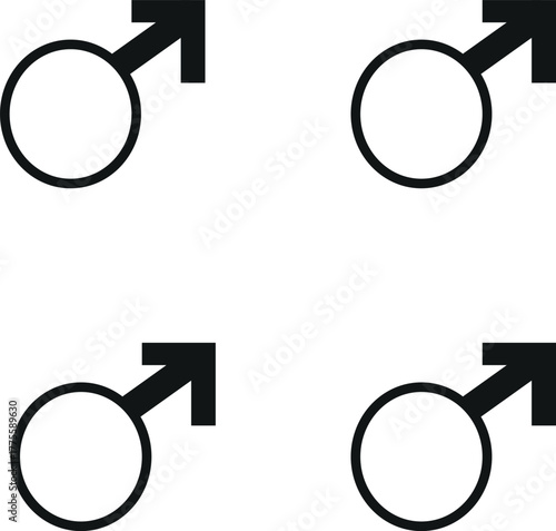 Male Symbol Icon Set