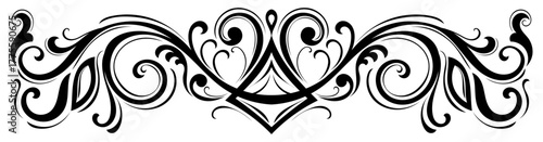 Black lines, vintage leaves, vintage abstract patterns, graphic elements.