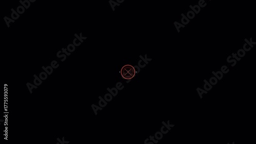 Futuristic Technology Interface Loading Circle on Black Background.