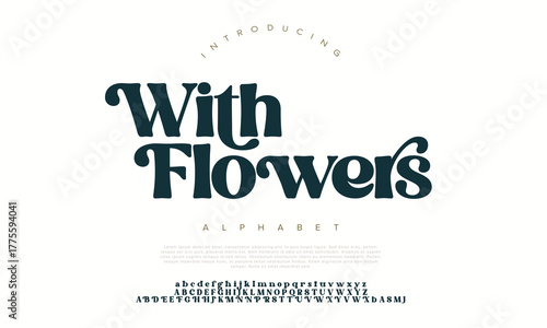 Classy elegant font, vintage type or luxury premium typeface, vector English royal alphabet. Classic typography in modern or old art deco style, serif letters for modern or retro poster font