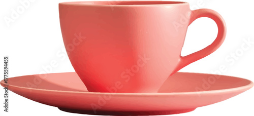 red ceramic cup