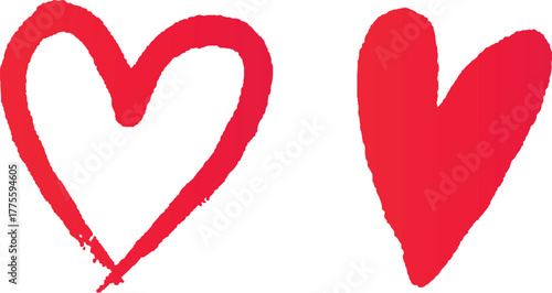 Vector valentines day lettering with distressed heart and brush texture. Stylish grunge heart illustration with love word art for romantic decor. 