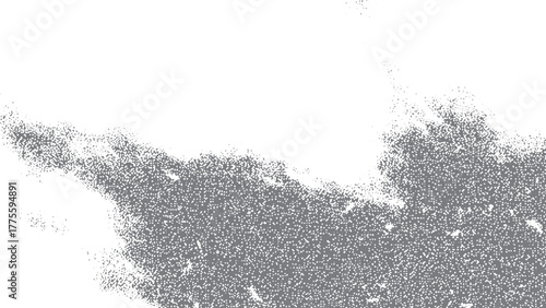White powder burst captured in motion on dark background creating dramatic contrast. Dynamic talcum powder explosion effect on black surface for artistic design. 