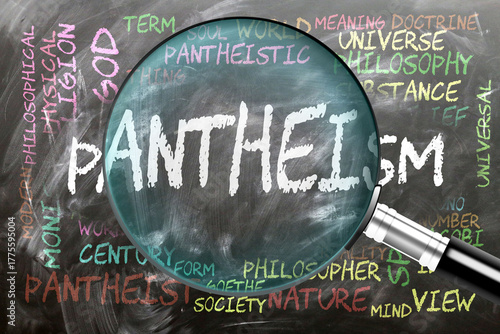 Εκτύπωση καμβά Pantheism being studied, examined - under close inspection