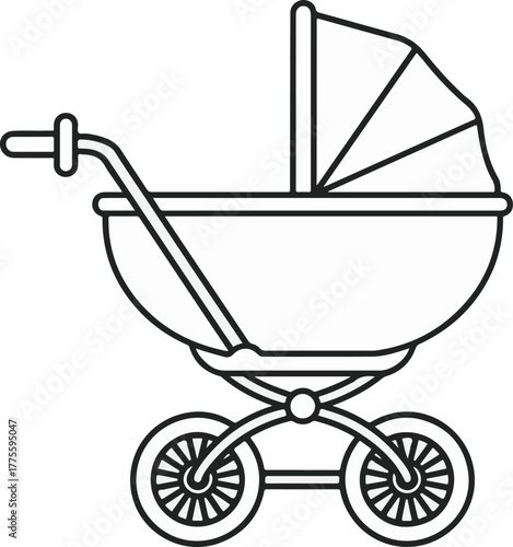 baby carriage silhouette