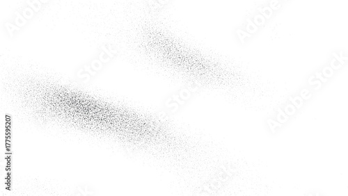 Abstract minimalist white background with ink and dust splatter texture. Dynamic explosion of black powder and colorful dust on white background. 