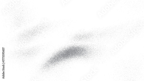 Abstract white background with subtle drape and grain texture design. Black powder explosion effect on white background with dust particles. 