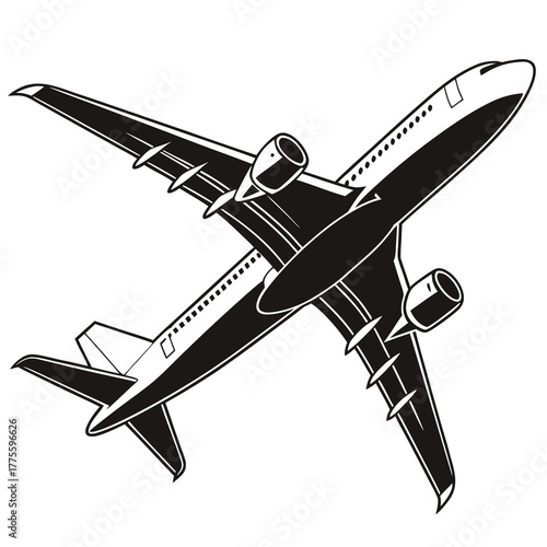 vector illustration of airplane
