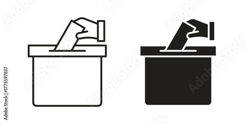 Ballot icon. filled flat sign for mobile concept and web design