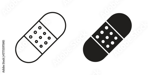 Band aid icon. filled flat sign for mobile concept and web design