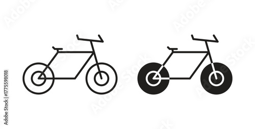Biking icon. filled flat sign for mobile concept and web design