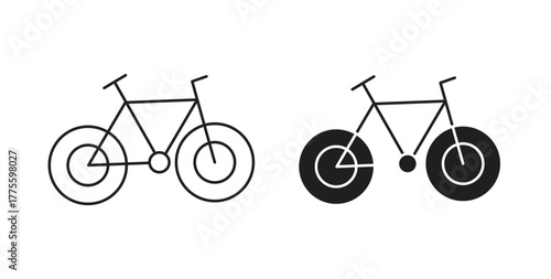 Biking mountain icon. filled flat sign for mobile concept and web design