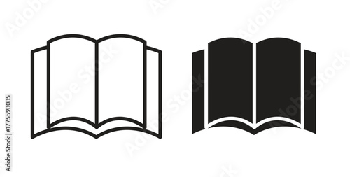 Book icon. filled flat sign for mobile concept and web design