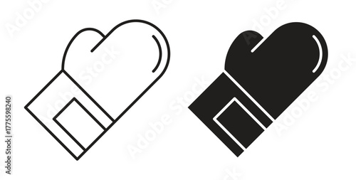 Boxing glove icon. filled flat sign for mobile concept and web design