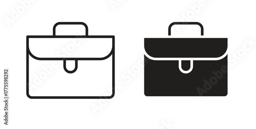 Briefcase icon. filled flat sign for mobile concept and web design