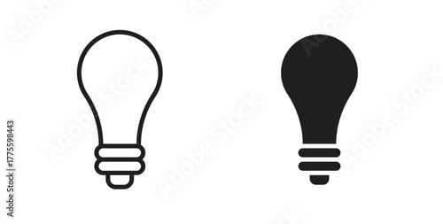 Bulb icon. filled flat sign for mobile concept and web design
