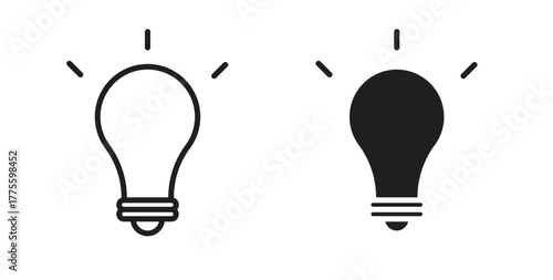 Bulb icon. filled flat sign for mobile concept and web design
