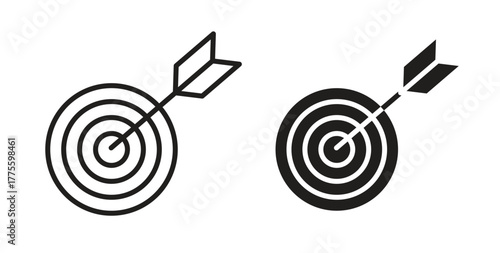 Bullseye icon. filled flat sign for mobile concept and web design
