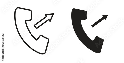 Call outgoing icon. filled flat sign for mobile concept and web design