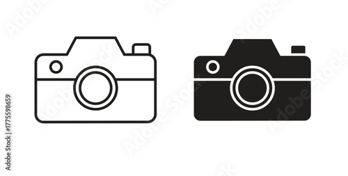 Camera icon. filled flat sign for mobile concept and web design