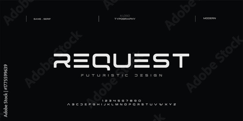 Creative logo modern urban alphabet font. Digital abstract futuristic, logo, music, sport, minimal technology typography. Simple numeric vector illustration