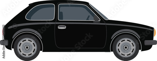 Black hatchback car