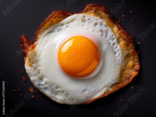 fried egg from above 