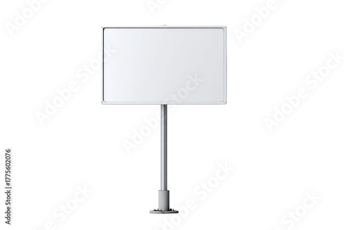 Blank billboard mounted on a pole