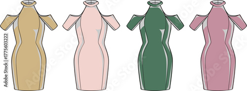 Fashionable Cold Shoulder Dresses Collection Diverse Styles and Colors