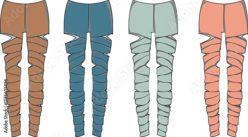 Variety of Artistic Leggings A Colorful Collection for Fashion and Creative Styles