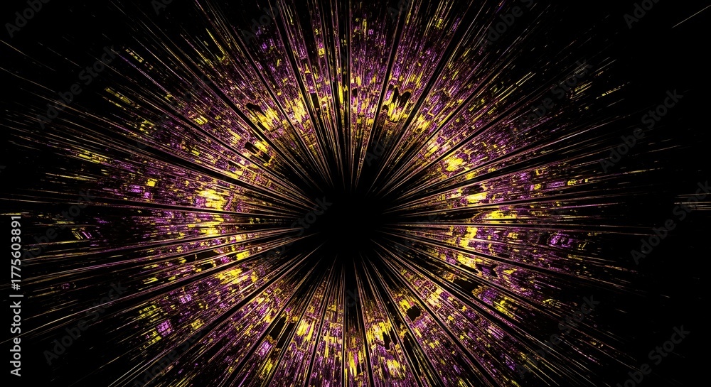 Obraz premium Colorful firework bursts brightly against the black night sky, a festive explosion of light and color during a celebration