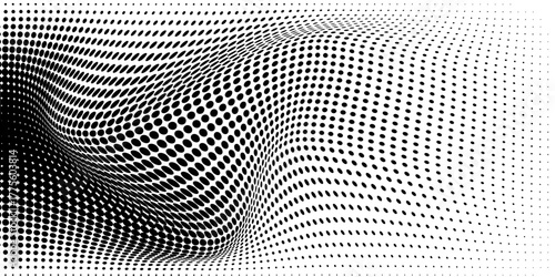 Set of halftone dots gradient pattern texture isolated on white background. Straight dotted spots using halftone circle dot raster texture. Vector blot half tone collection.