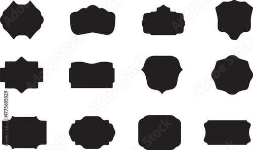 Badge templates vintage style isolated on transparent background