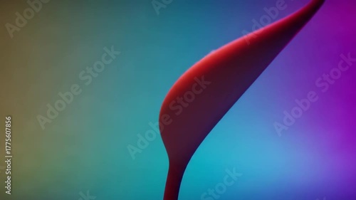 Abstract Neon Plant Art - Vibrant Colors and Dynamic Shapes.