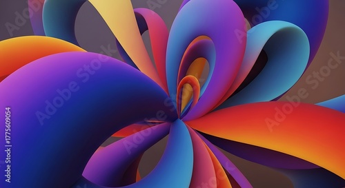 Vibrant abstract swirls of color exploding outward