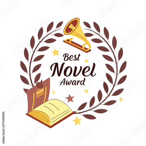 : Literary Festival Winner Poster Vector