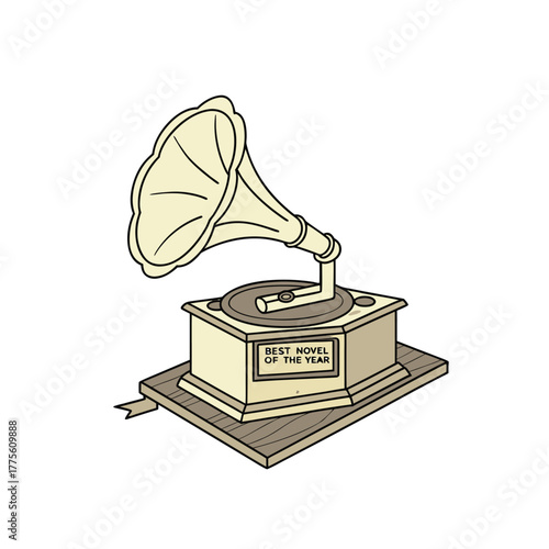  Elegant gramophone Vector