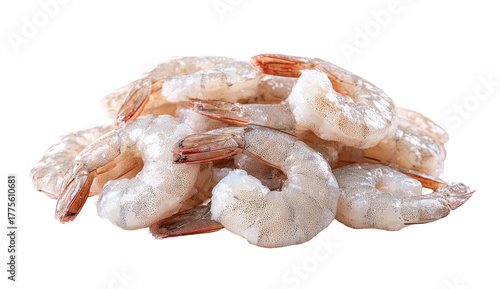 Fresh, raw shrimp piled high