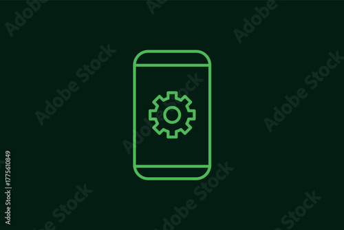 tilting the phone illustration in flat style design. Vector illustration.	
