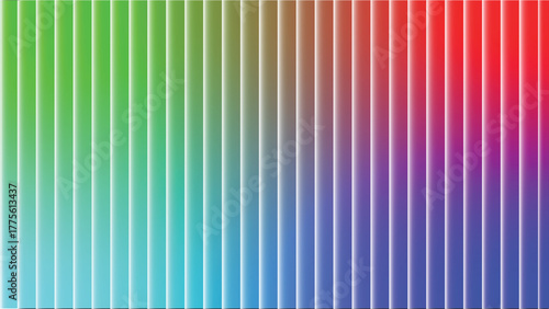 Abstract Vertical Lines A Gradient of Colors, From Green to Red, Creating a Smooth Transition and Visual Appeal for Graphic Design Projects and Backgrounds