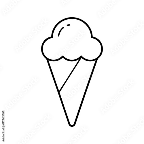 Ice Cream Cone with Two Scoops