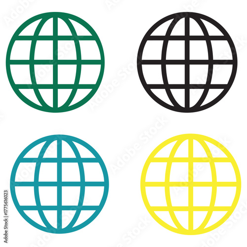 Earth Globe Icon
Classic earth globe for geography, global business, and travel visuals.