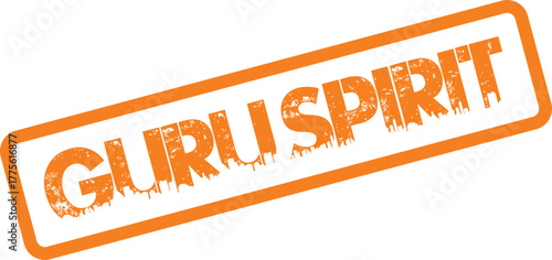 Energetic Guru Spirit orange rubber stamp featuring a distressed texture for spiritual energy