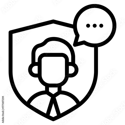 Security consultant icon in vector illustration