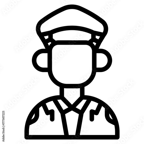 Security guard icon in vector illustration